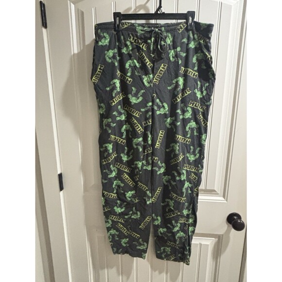 MARVEL Pajama Pants Mens Sz Large Cotton Hulk Comics - Picture 1 of 4